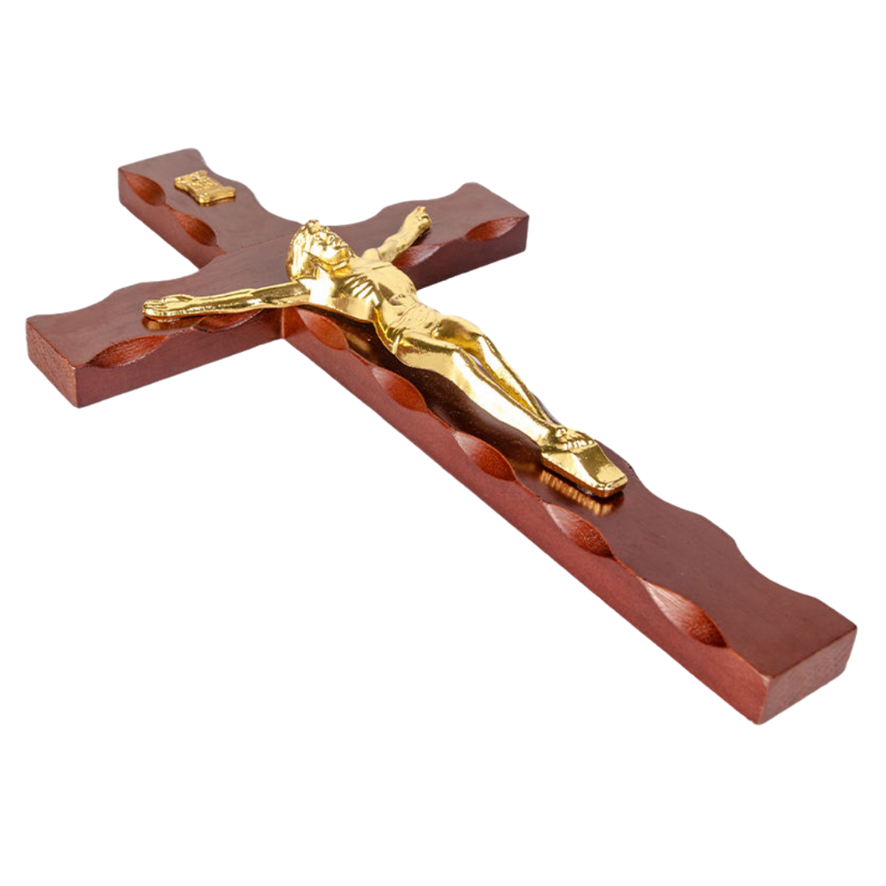 Wooden Crucifix with Metal Corpus