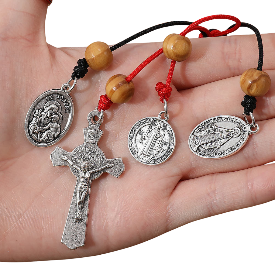 Saint Benedict Door Hanger with Saints Medals and Crucifix