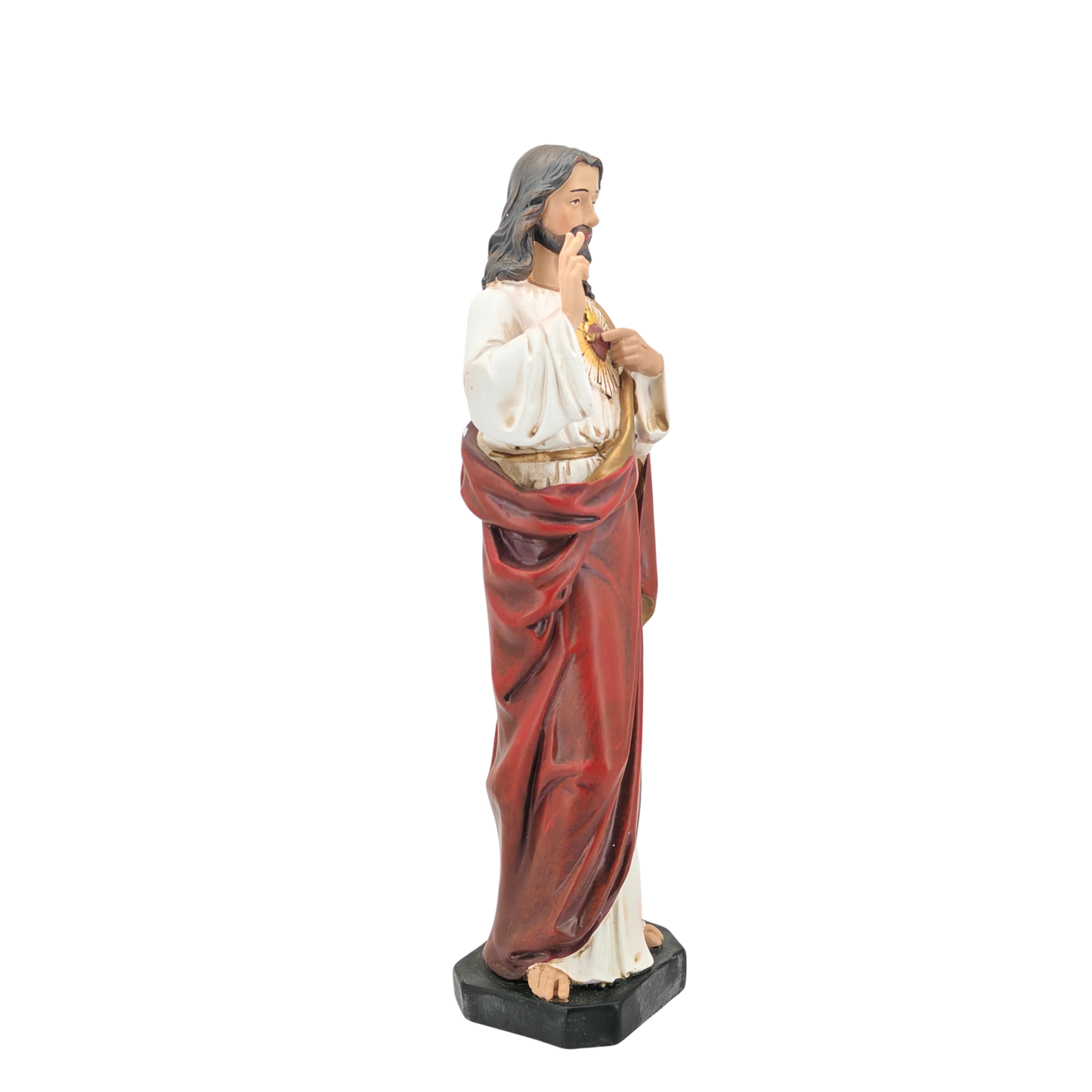 Sacred Heart of Jesus  Ornamental Statue Figurine - Hand Painted Resin - Medium (20cm)