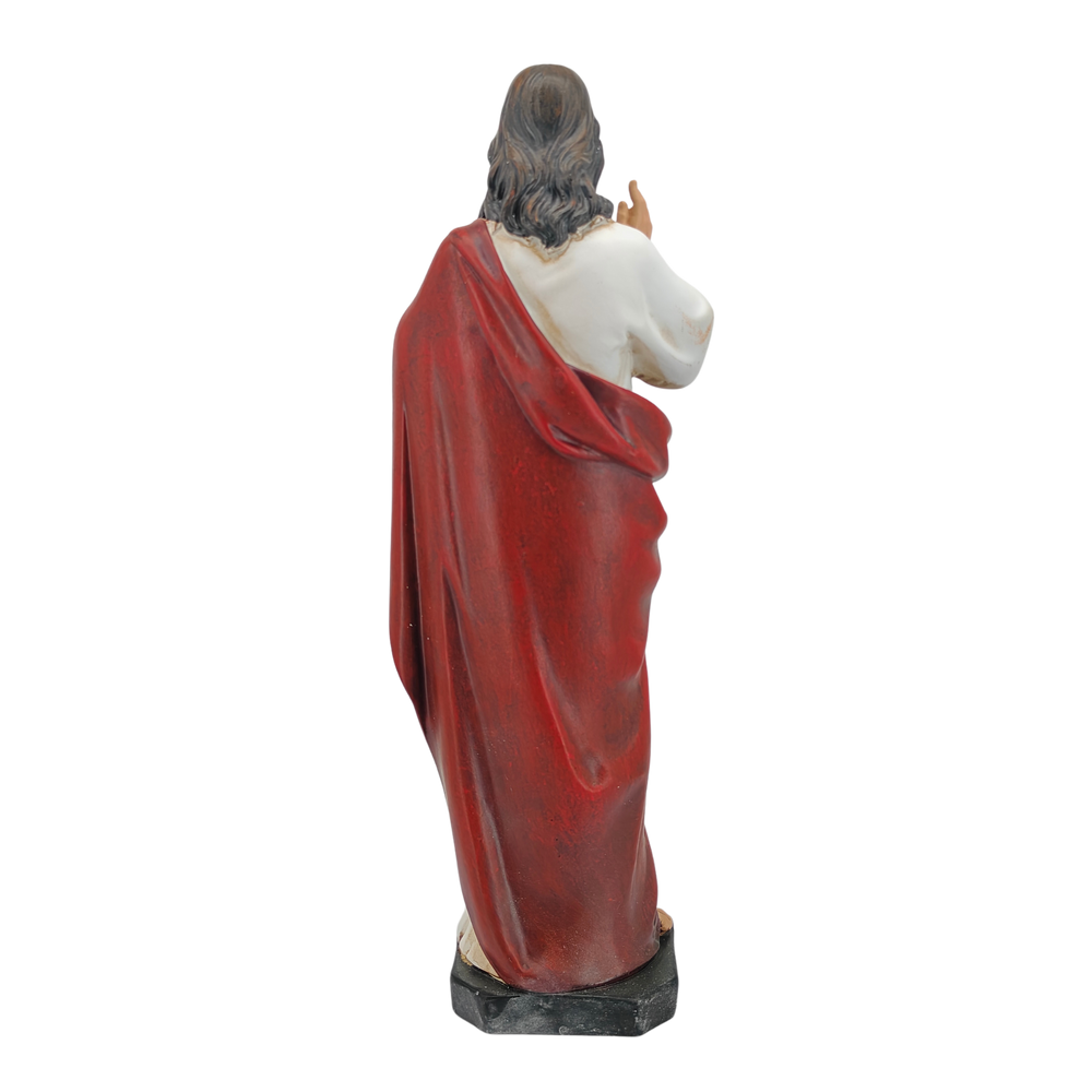 Sacred Heart of Jesus  Ornamental Statue Figurine - Hand Painted Resin - Medium (20cm)