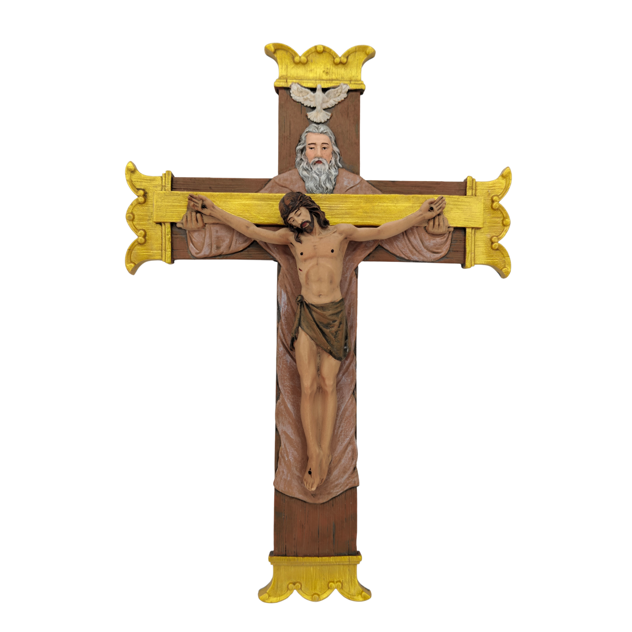 Crucifixion Ornamental Statue Figurine - Hand Painted Resin - Large (26cm)