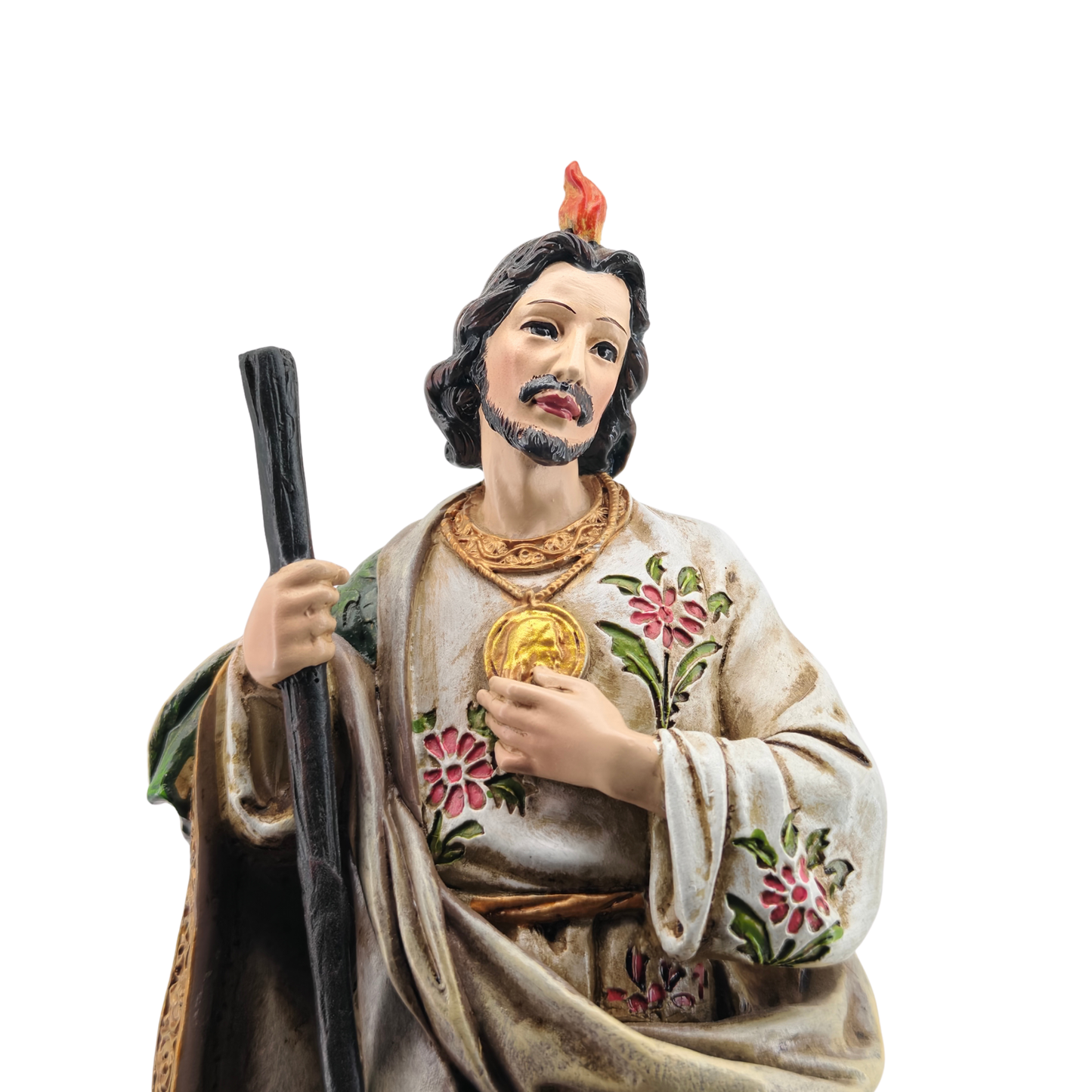 Saint Jude Ornamental Statue Figurine - Hand Painted Resin - Large (24cm)