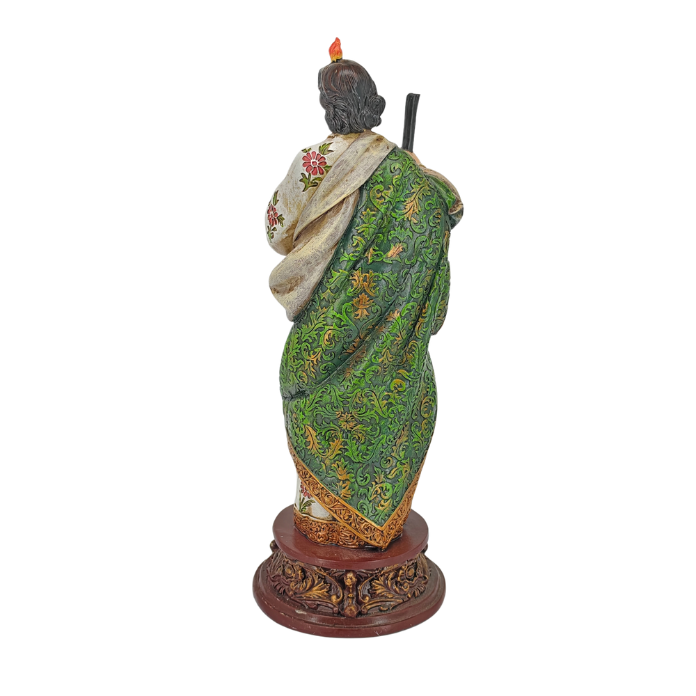 Saint Jude Ornamental Statue Figurine - Hand Painted Resin - Large (24cm)