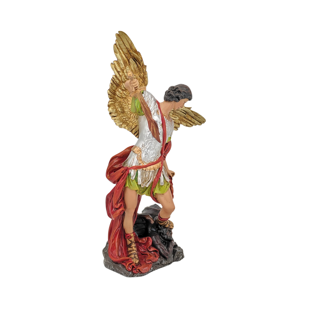 Saint Michael Ornamental Statue Figurine - Hand Painted Resin - Large (30cm)