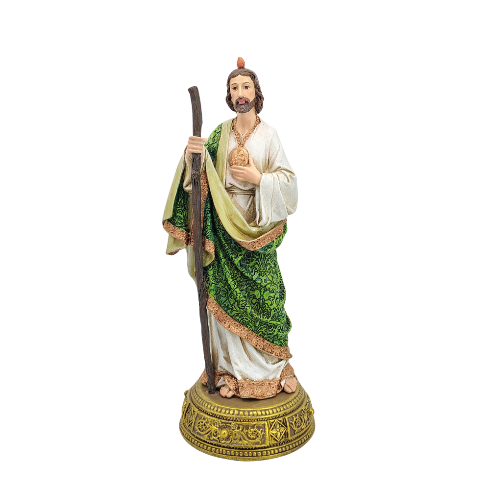 St Jude Ornamental Statue Figurine - Hand Painted Resin - Large (27cm)