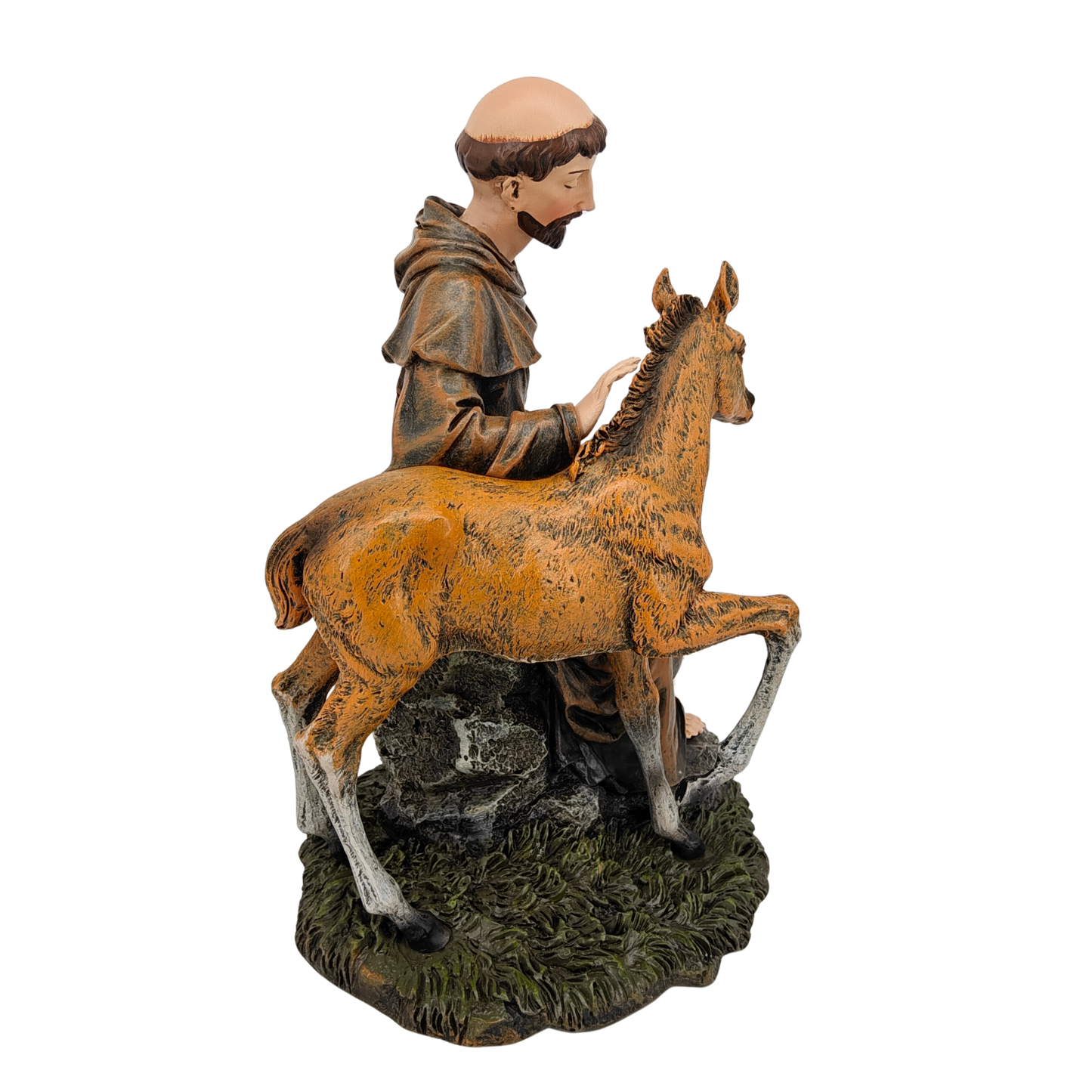 St. Francis Ornamental Statue Figurine - Hand Painted Resin - Medium(21cm)