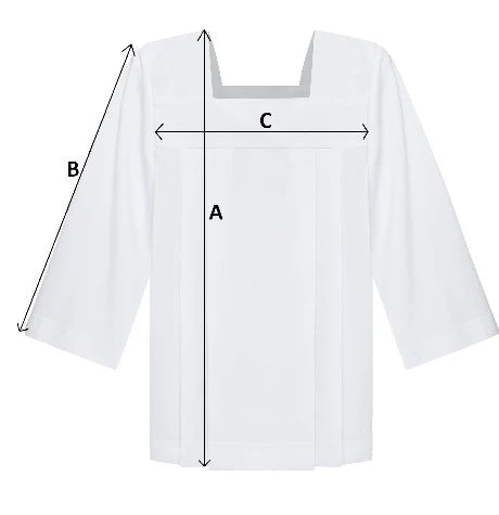 Altar Server Surplice – Square Neck (White)