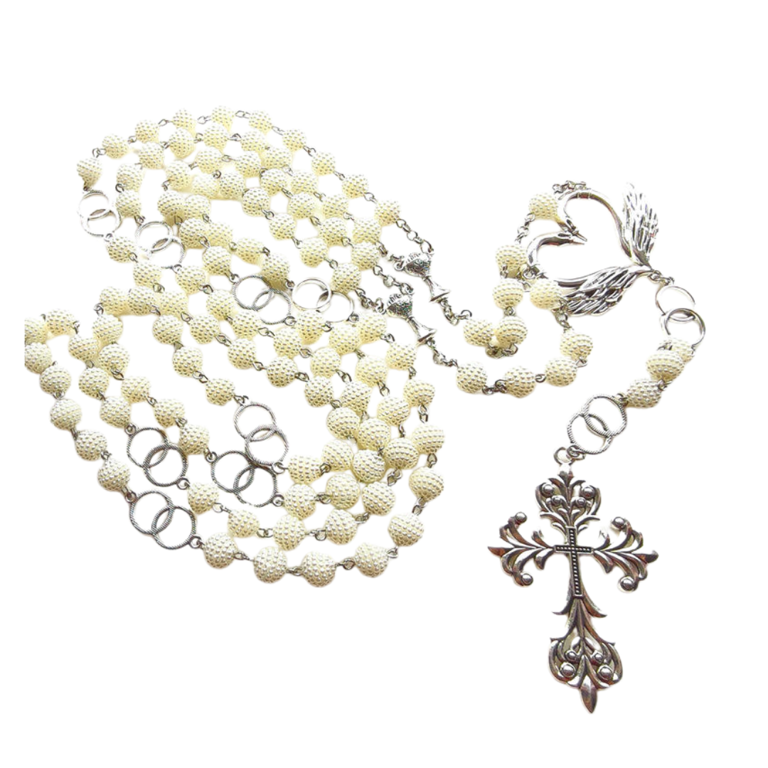 Large Wedding Lasso Rosary - JMJ Catholic Productsvariant