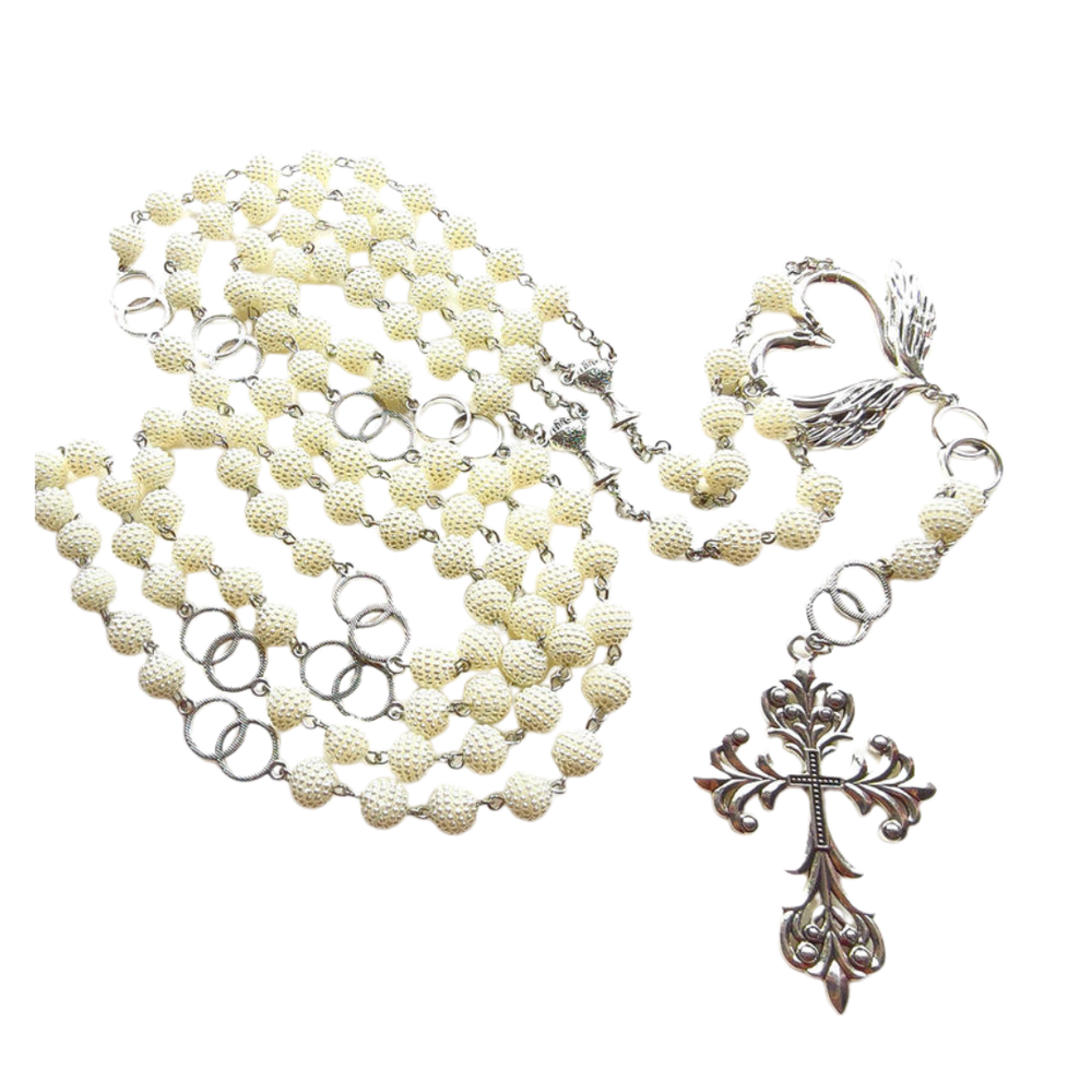 Large Wedding Lasso Rosary - JMJ Catholic Productsvariant