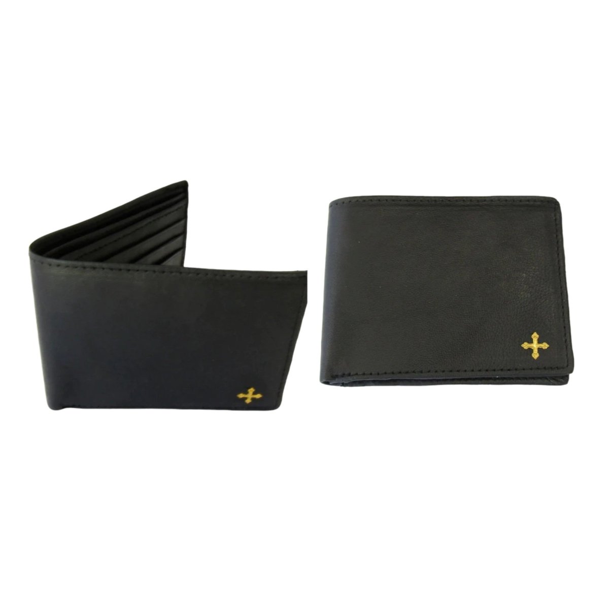 Leather Wallet with Cross — a Thoughtful Keepsake - JMJ Catholic Productsvariant