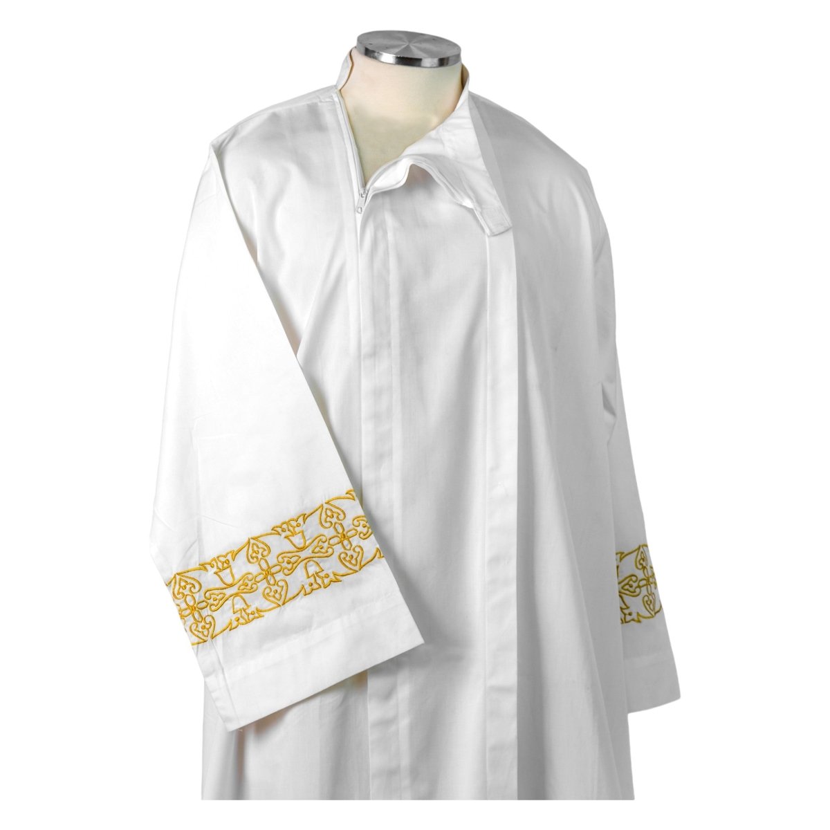 Lightweight Zippered Alb — Embroidered - JMJ Catholic Productsvariant