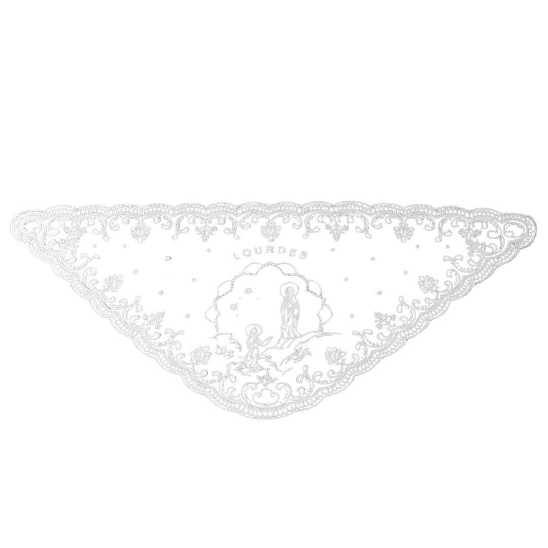 Lourdes Lace Mantilla Veil — Black or White - JMJ Catholic Productsvariant