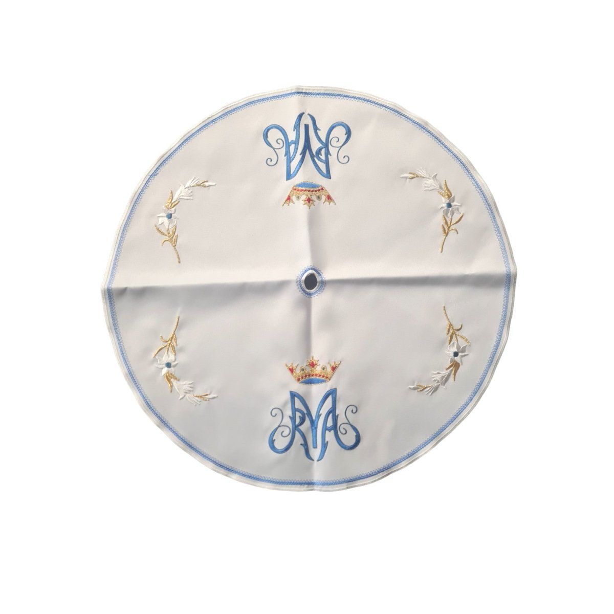 Marian Ciborium Veil — Four-Arm Embroidered - JMJ Catholic Productsvariant