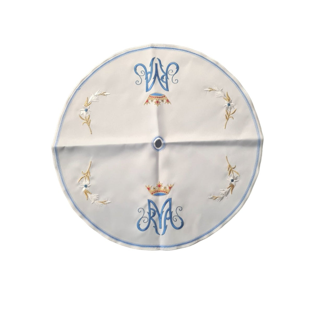 Marian Ciborium Veil — Four-Arm Embroidered - JMJ Catholic Productsvariant