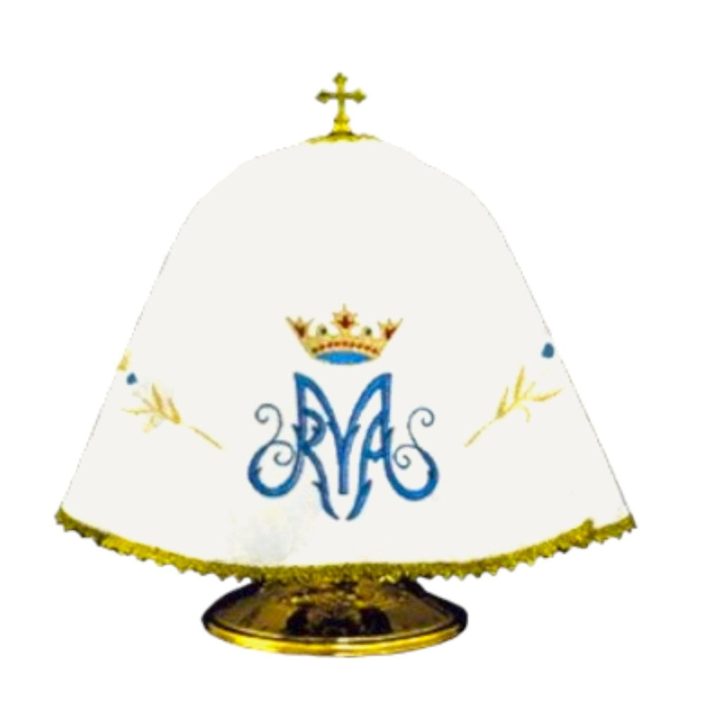 Marian Ciborium Veil — Four-Arm Embroidered - JMJ Catholic Productsvariant