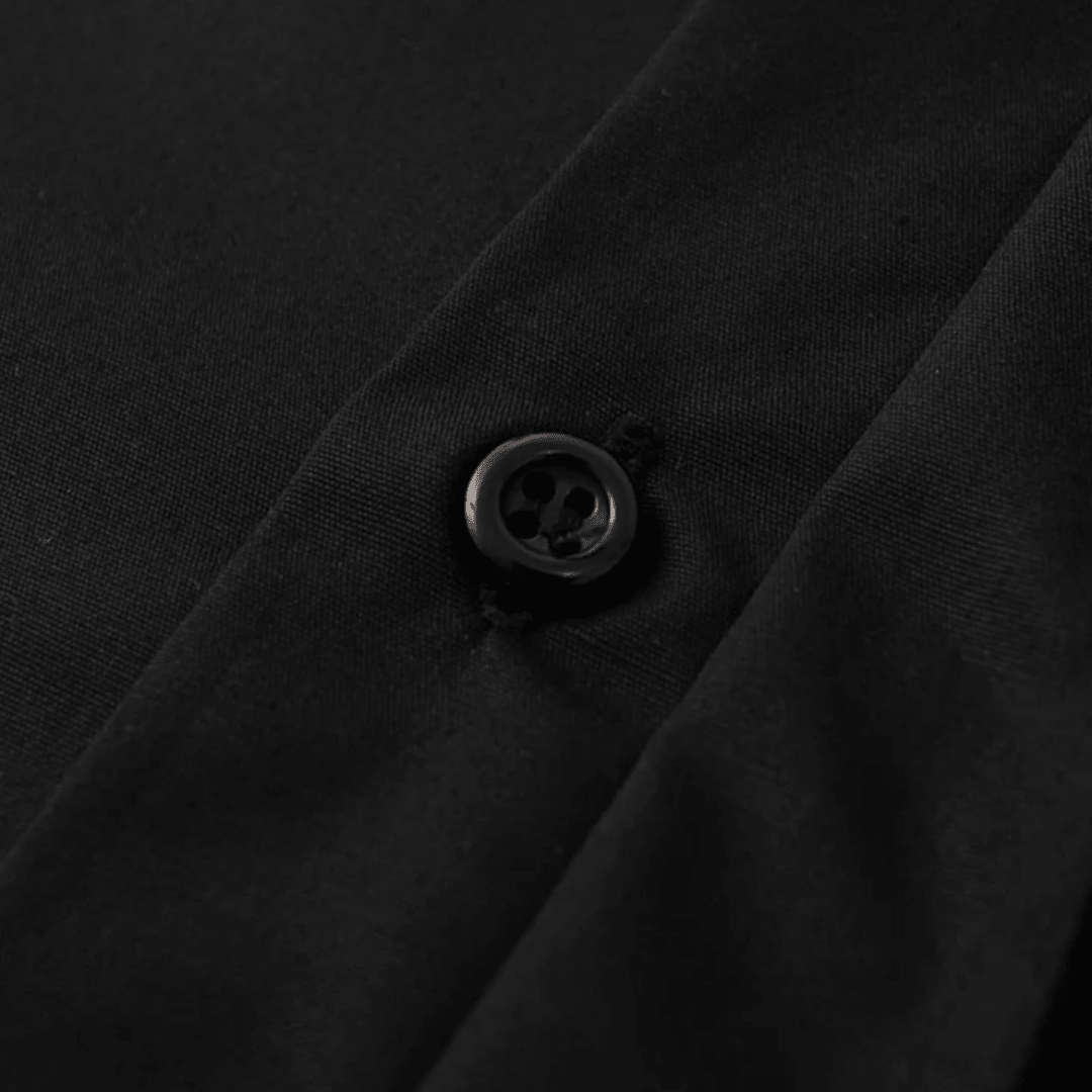 Men's Clergy Shirt — Long Sleeve, Tab Collar, Black (Cotton Blend) - JMJ Catholic Productsvariant