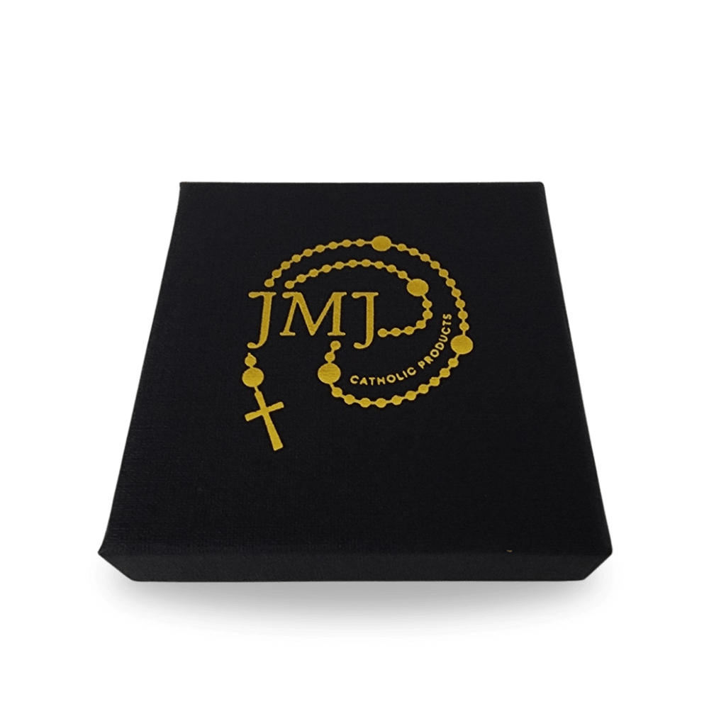 Men's Crucifix Necklace — Stainless Steel with Gold Plating - JMJ Catholic Productsvariant