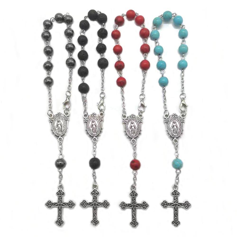 Mini Pocket Decade Rosary with Metal Crucifix - Available in 4 Colours - JMJ Catholic Productsvariant