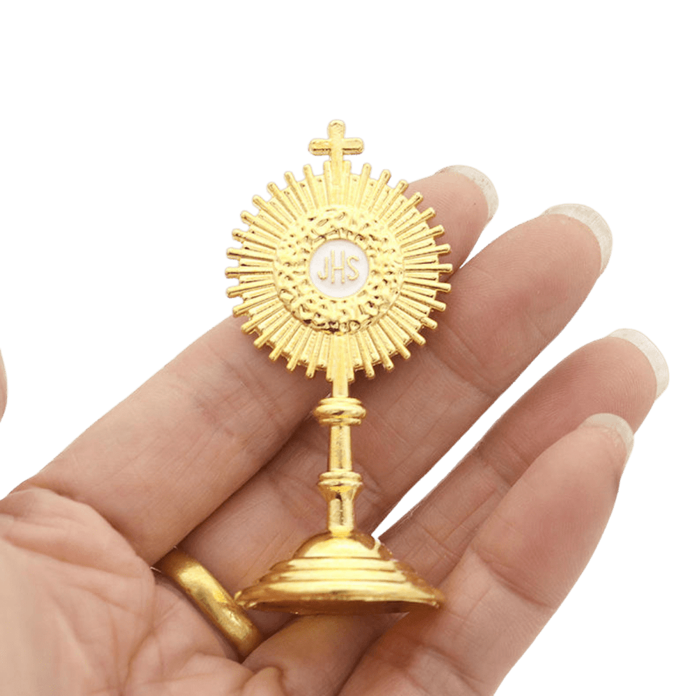 Miniature Gold Monstrance - JMJ Catholic Productsvariant