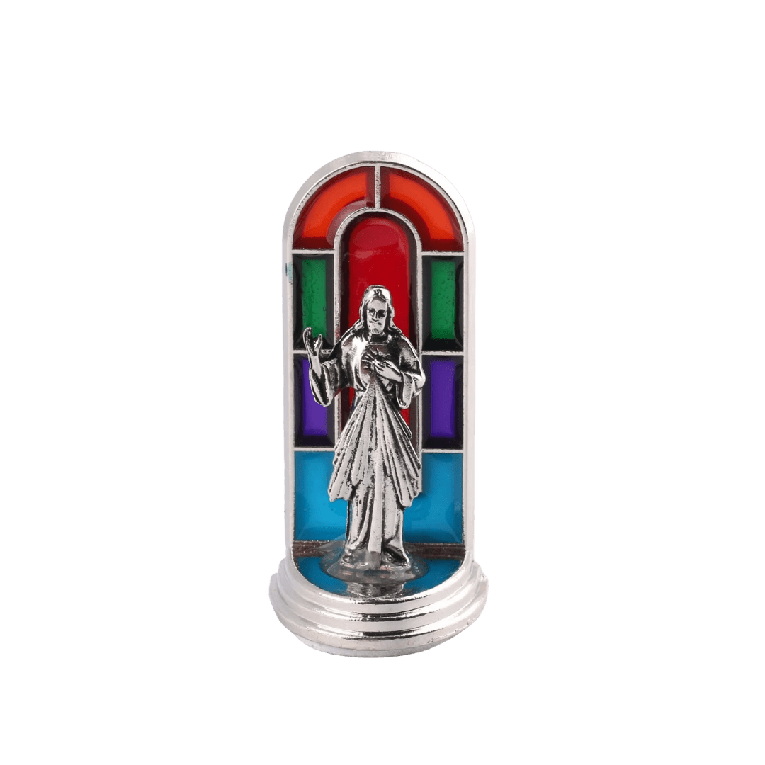 Miniature Stained Glass Religious Statues - 6 Styles available - JMJ Catholic Productsvariant