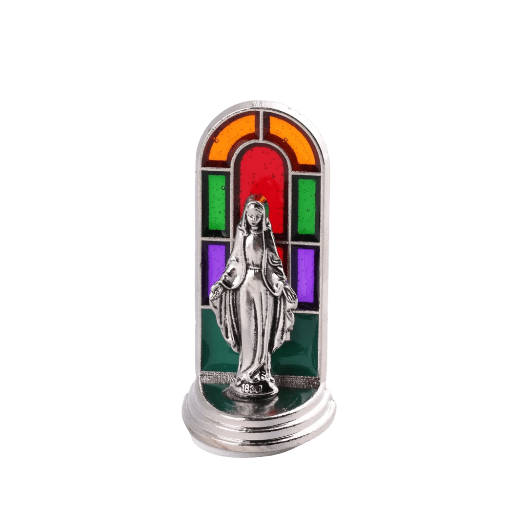 Miniature Stained Glass Religious Statues - 6 Styles available - JMJ Catholic Productsvariant