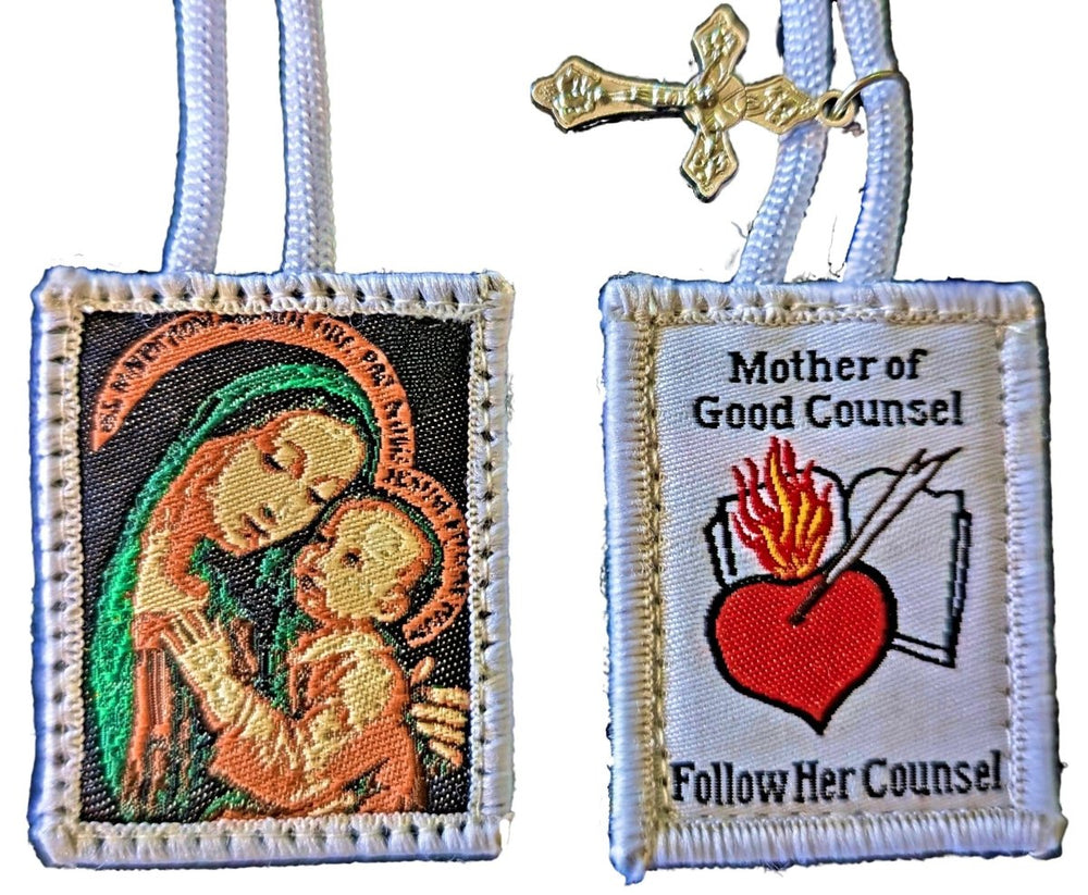 Mother of Good Counsel Scapular — Wool Back - JMJ Catholic Productsvariant