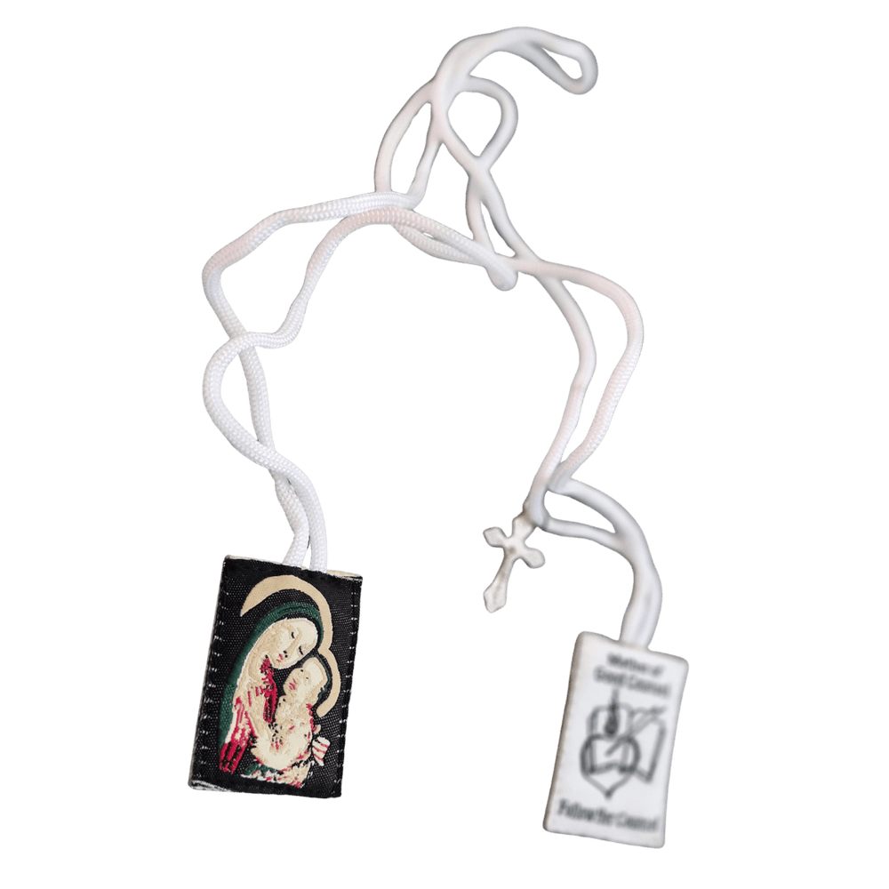 Mother of Good Counsel Scapular — Wool Back, New Style - JMJ Catholic Productsvariant