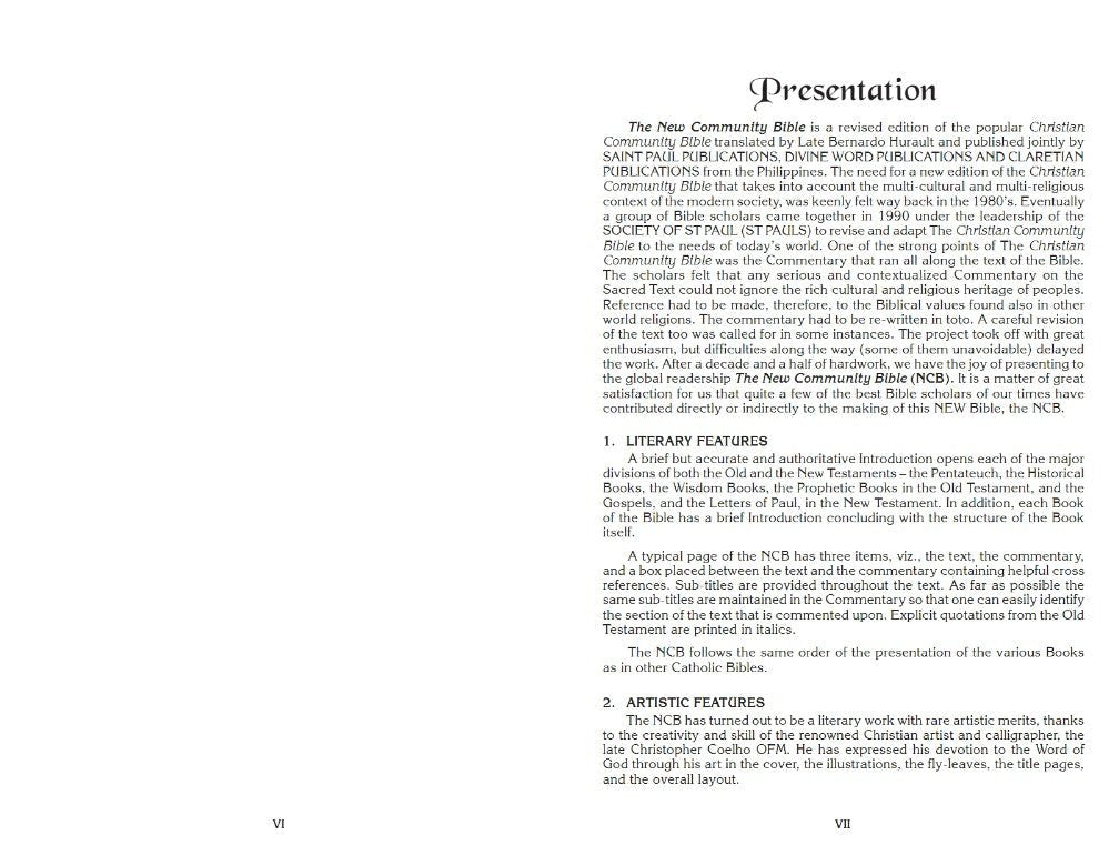 New Community Bible Catholic Standard Edition - JMJ Catholic Productsvariant