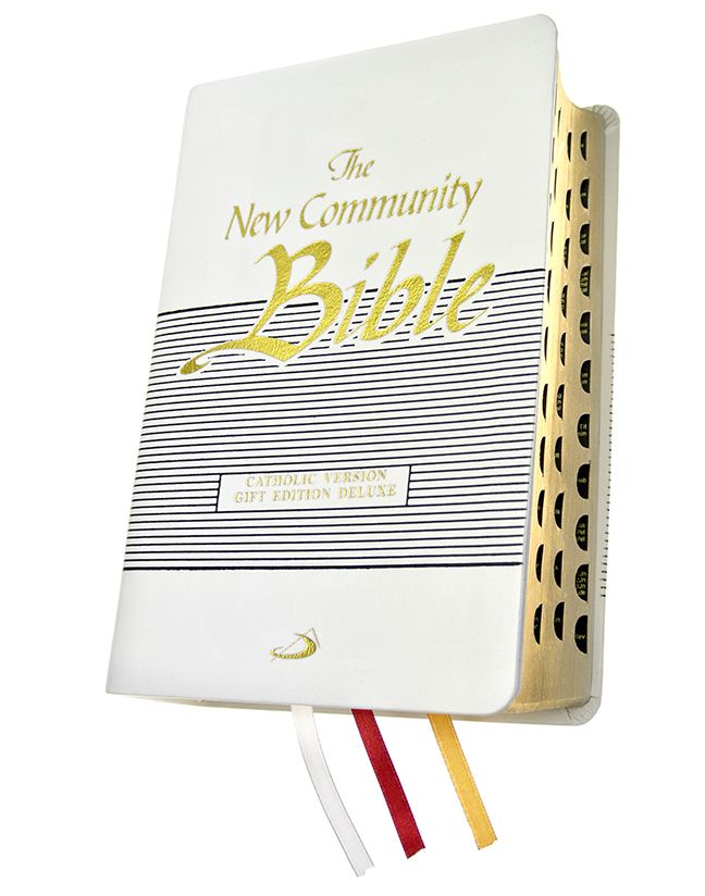 New Community Bible Gift Edition Deluxe White - JMJ Catholic Productsvariant