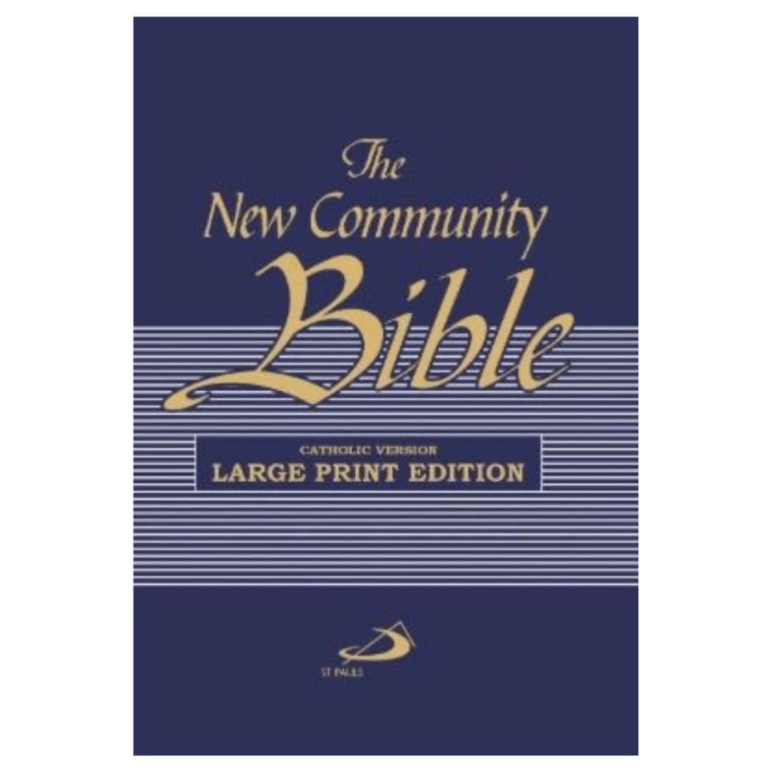 New Community Bible Large Print Edition- Blue - JMJ Catholic Productsvariant