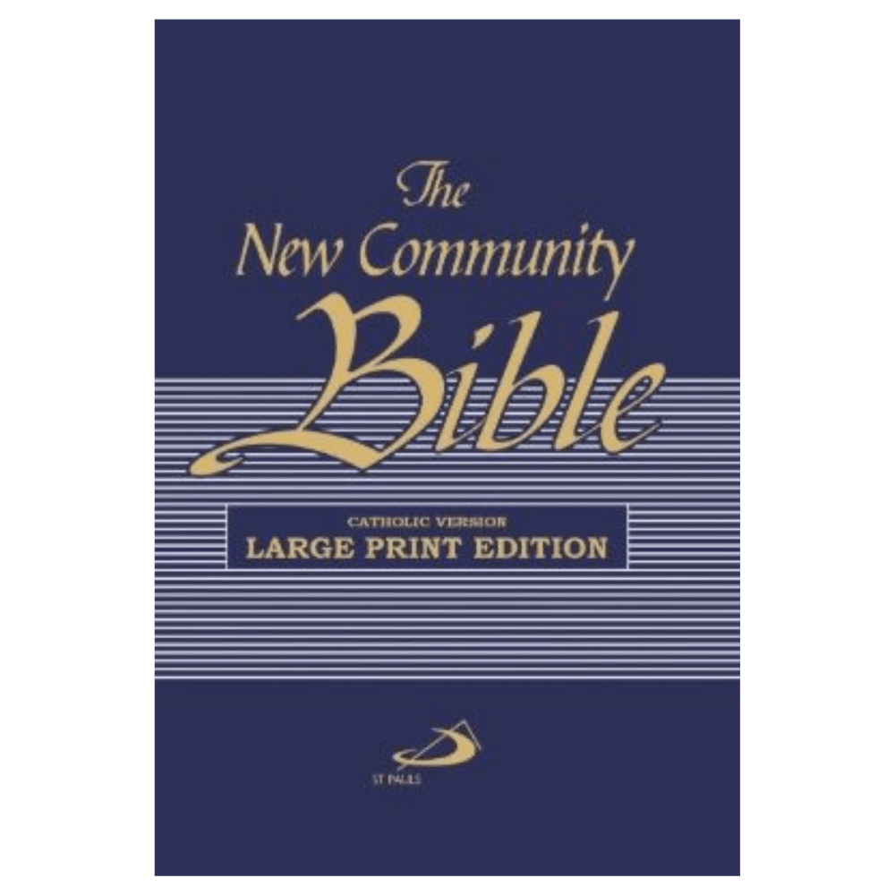 New Community Bible Large Print Edition- Blue - JMJ Catholic Productsvariant