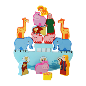 Noah's Ark Wooden Balancing Toy — a Colourful First Bible Story (15 Pieces) - image 3