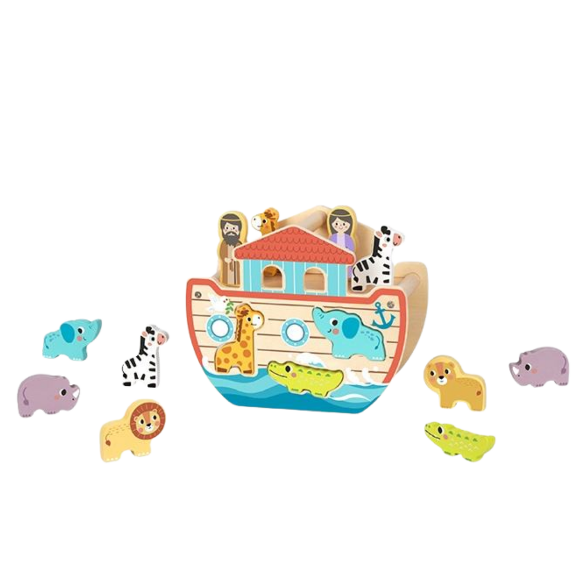 Noah's Ark Wooden Sorting Toy — a Playful Introduction to God's Word (14 Pieces) - JMJ Catholic Productsvariant