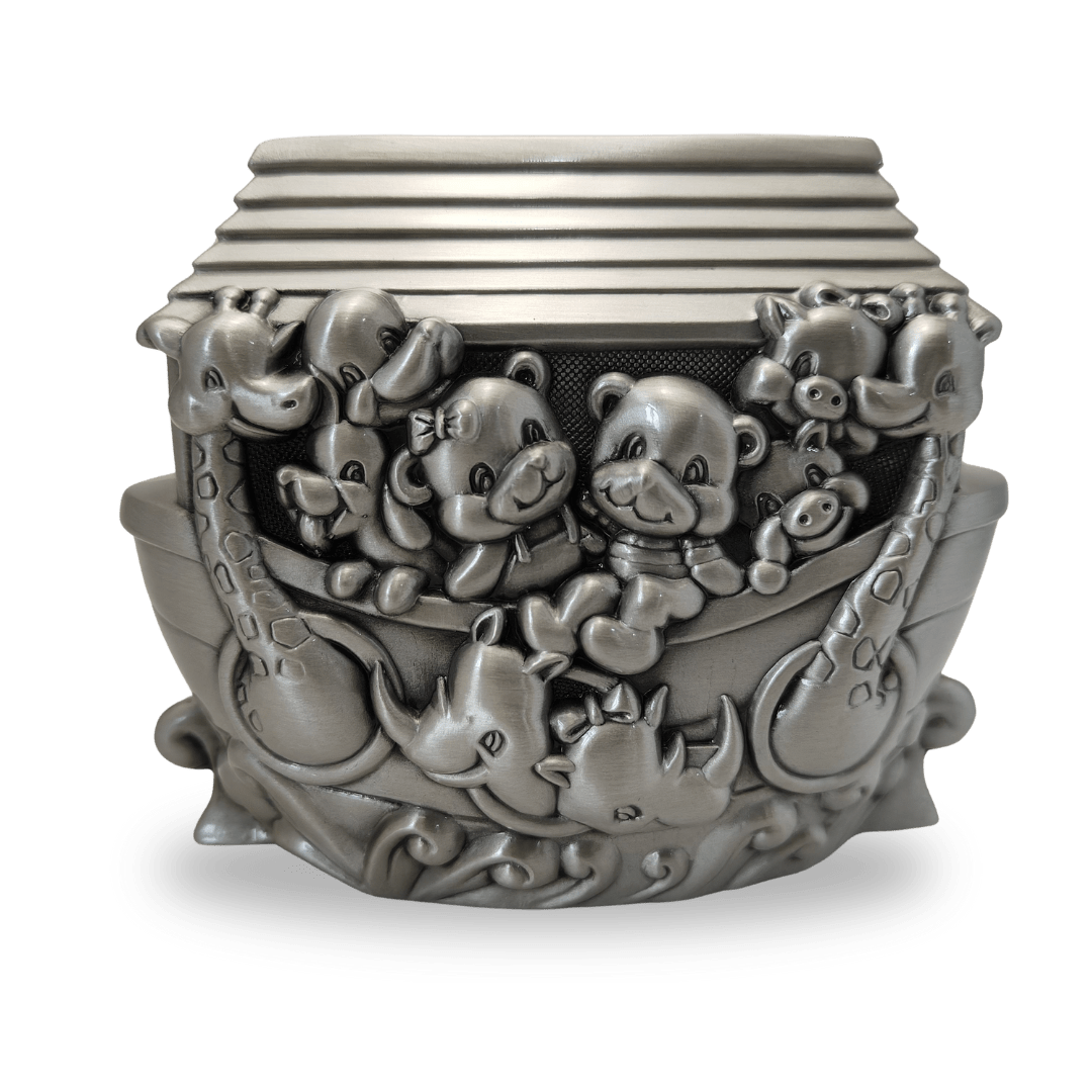 Noah's Ark Zinc Alloy Money Box — Special Occasion Keepsake for Children