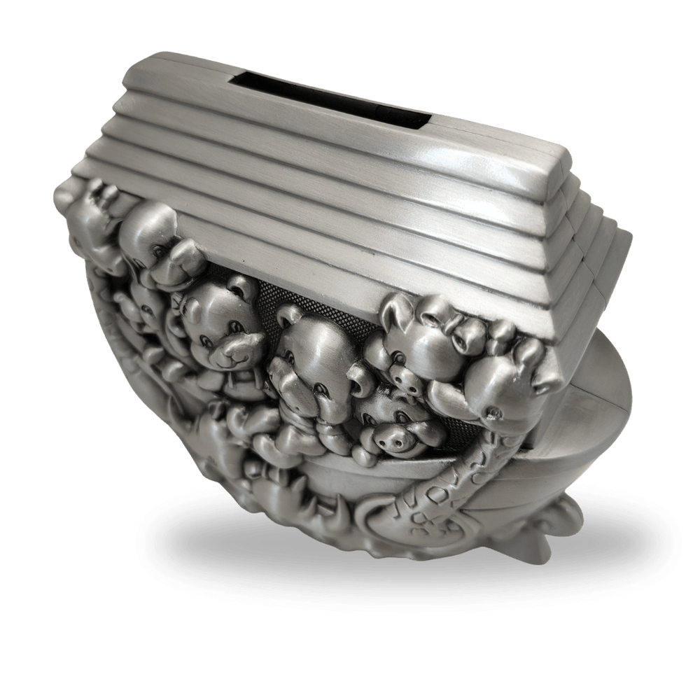 Noah's Ark Zinc Alloy Money Box — Special Occasion Keepsake for Children - JMJ Catholic Productsvariant
