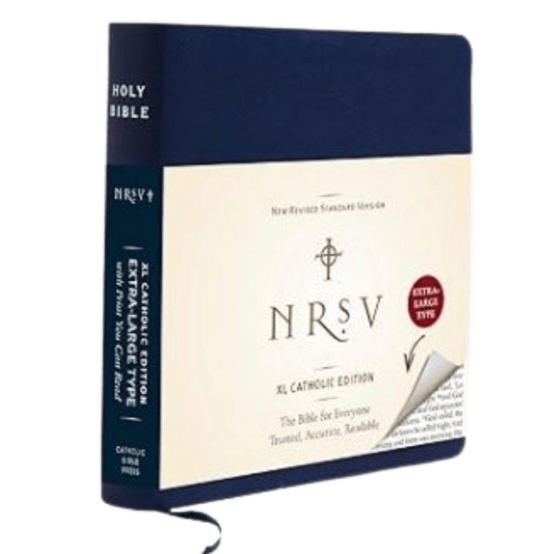 NRSV XL Catholic Edition (Navy) Bible Large Print - JMJ Catholic Productsvariant