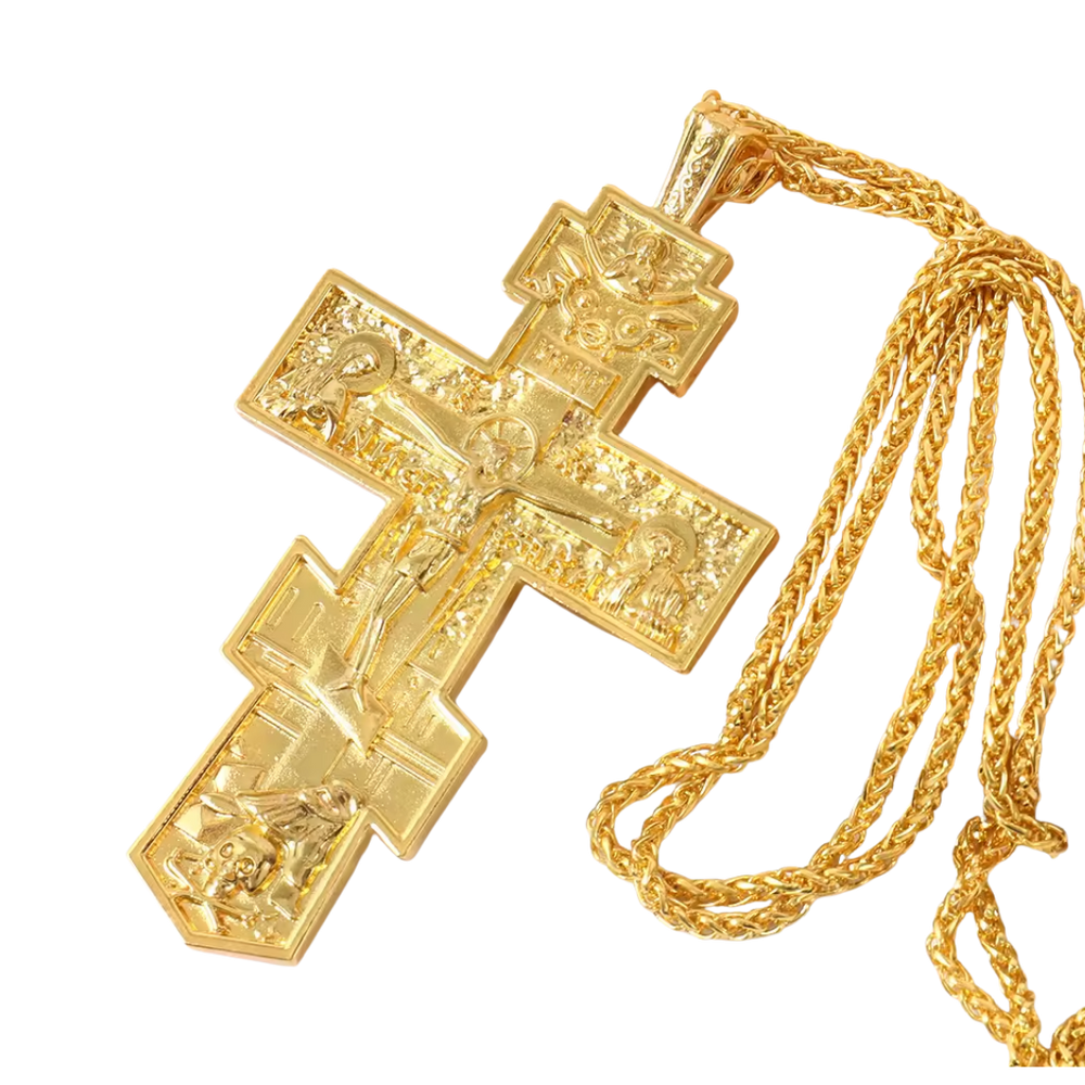 Orthodox Pectoral Cross — 18K Gold Plated or Silver Plated - JMJ Catholic Productsvariant