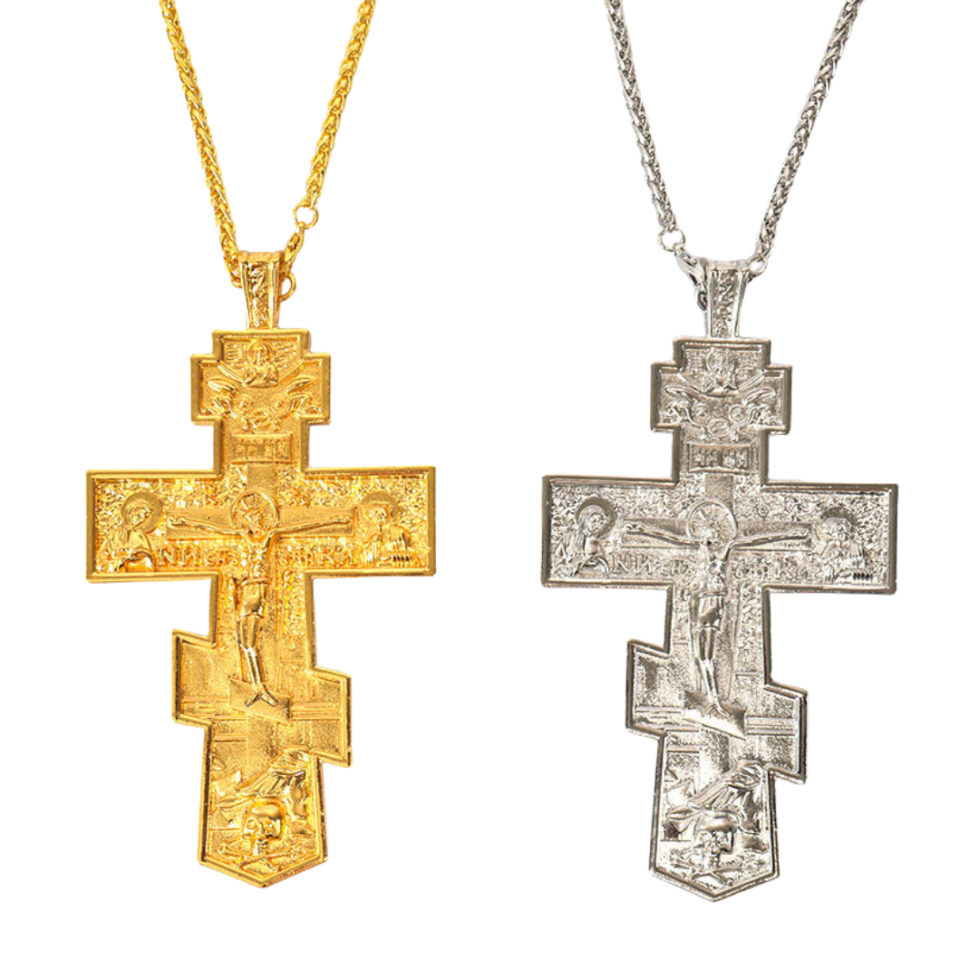 Orthodox Pectoral Cross — 18K Gold Plated or Silver Plated - JMJ Catholic Productsvariant