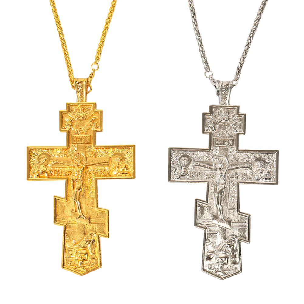Orthodox Pectoral Cross — 18K Gold Plated or Silver Plated - JMJ Catholic Productsvariant