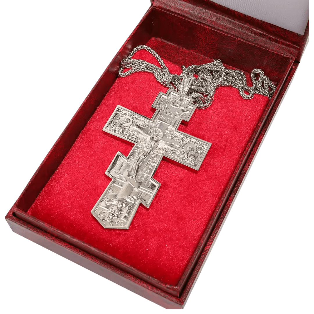 Orthodox Pectoral Cross — 18K Gold Plated or Silver Plated - JMJ Catholic Productsvariant