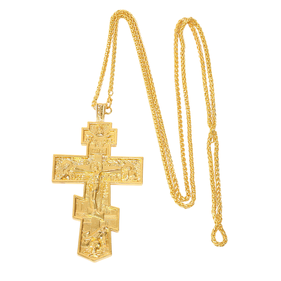 Orthodox Pectoral Cross — 18K Gold Plated or Silver Plated - JMJ Catholic Productsvariant