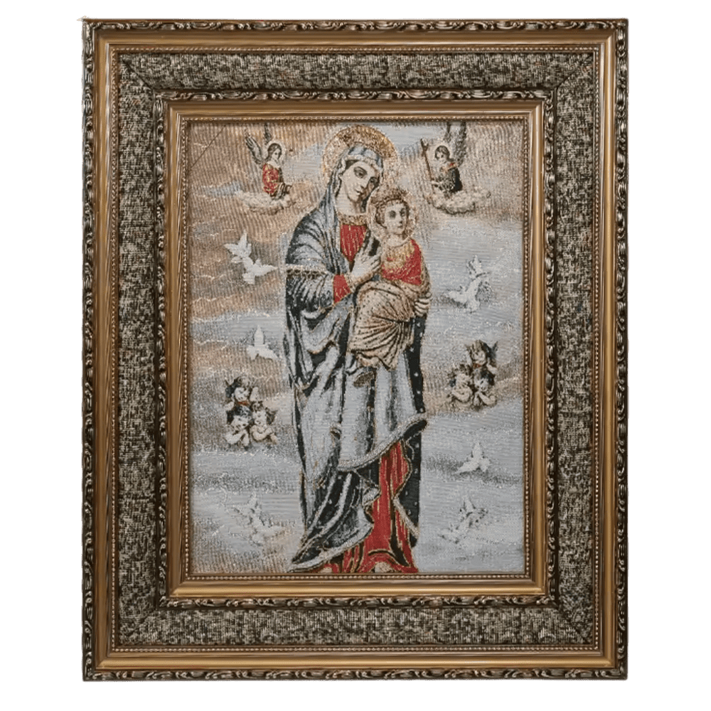 Our Lady and Child Jesus — Framed Devotional Tapestry - JMJ Catholic Productsvariant