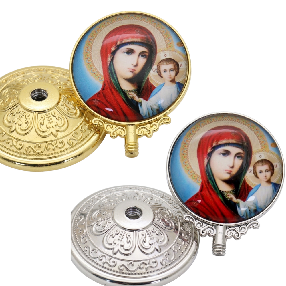 Our Lady & Child Orthodox Icon Tabletop Display – 2 Colours Available - JMJ Catholic Productsvariant