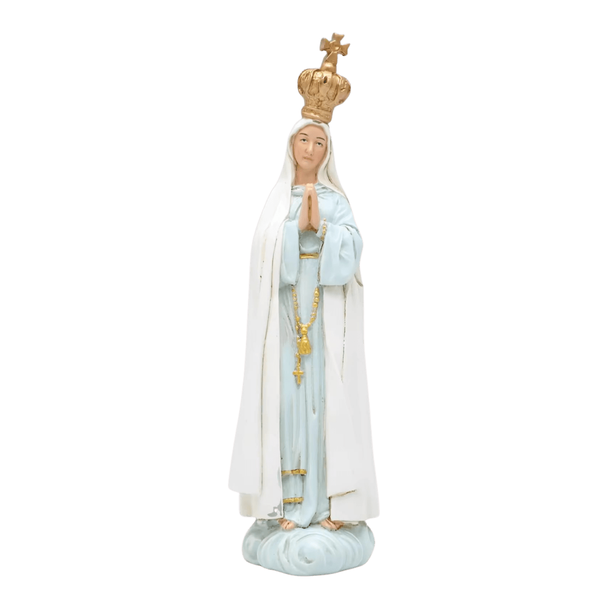 Our Lady of Fatima — Gentle Hand-Painted Resin Statue (Medium, 15cm)