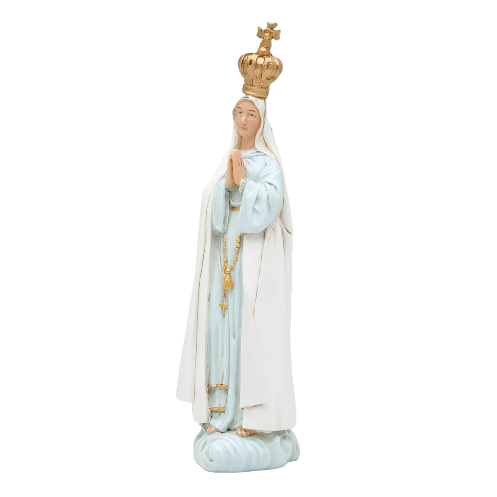 Our Lady of Fatima — Serene Hand-Painted Resin Statue (Medium, 15cm) - JMJ Catholic Productsvariant