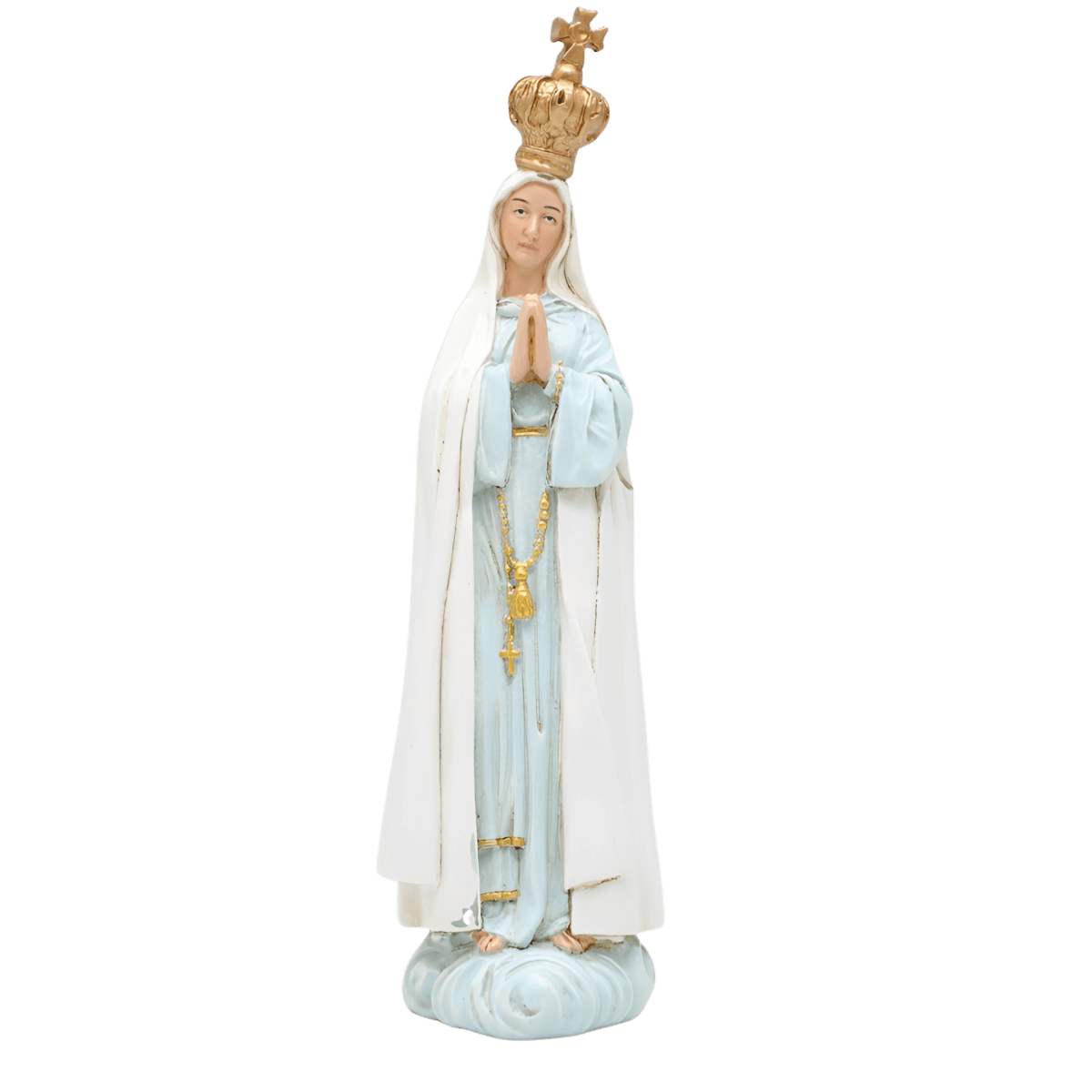 Our Lady of Fatima — Serene Hand-Painted Resin Statue (Medium, 15cm)