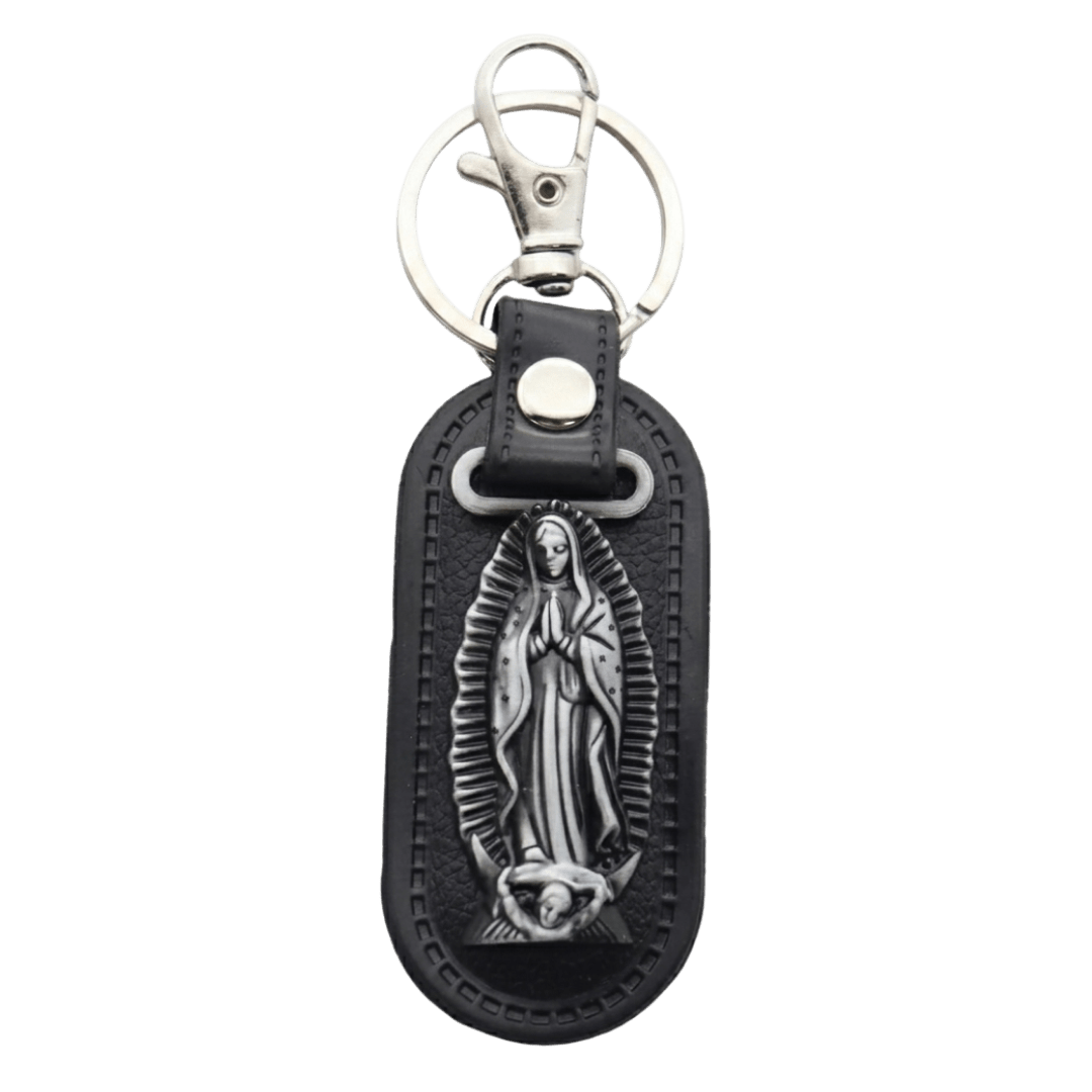 Our Lady of Guadalupe Catholic Leatherette Keyring - 10 × 3.2 cm - JMJ Catholic Productsvariant