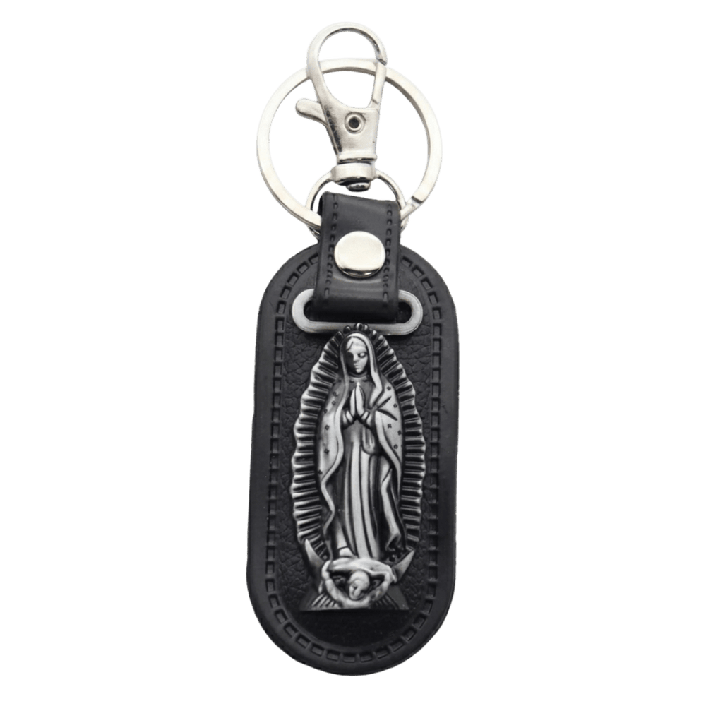 Our Lady of Guadalupe Catholic Leatherette Keyring - 10 × 3.2 cm - JMJ Catholic Productsvariant