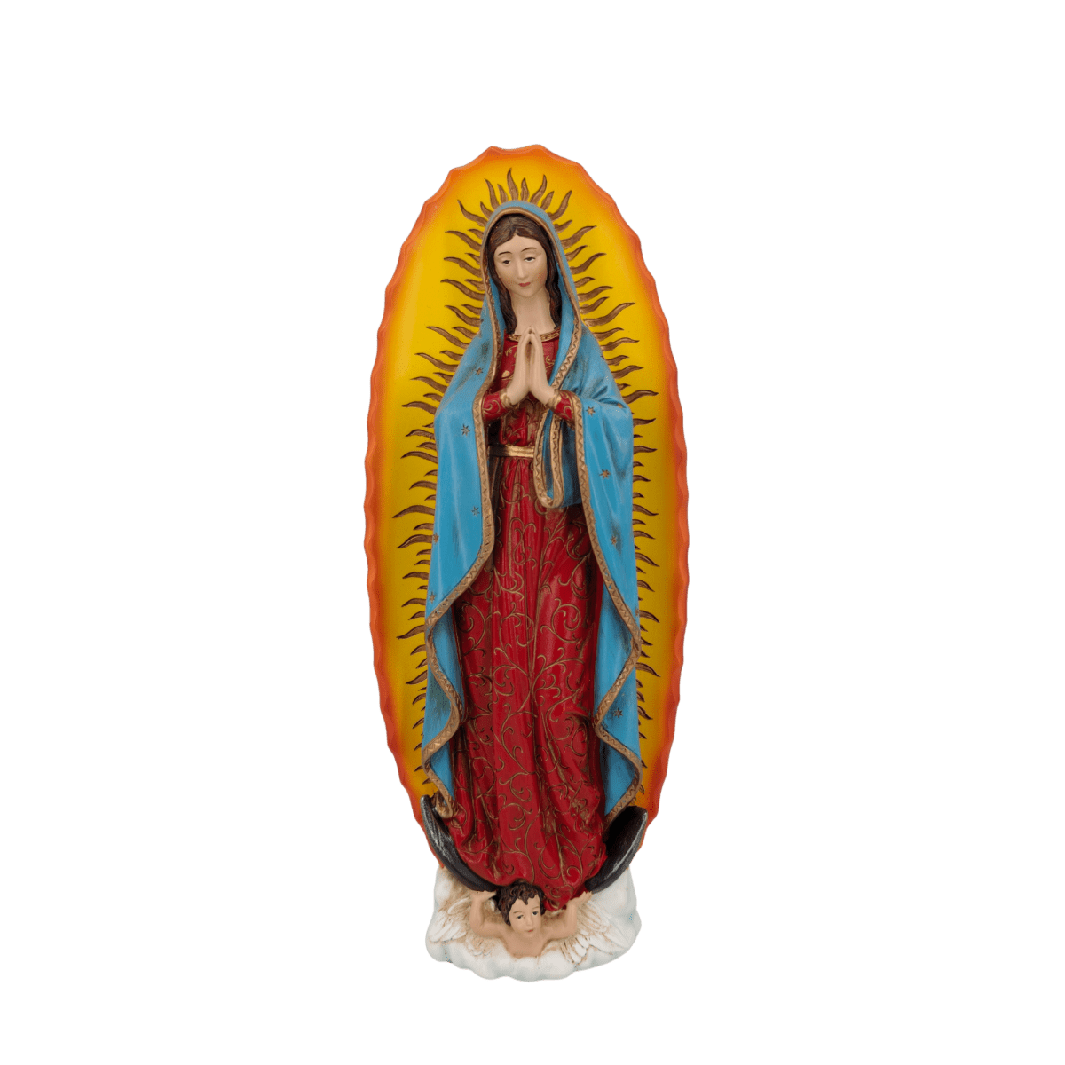 Our Lady of Guadalupe — Graceful Hand-Painted Resin Statue (Large, 25cm) - JMJ Catholic Productsvariant