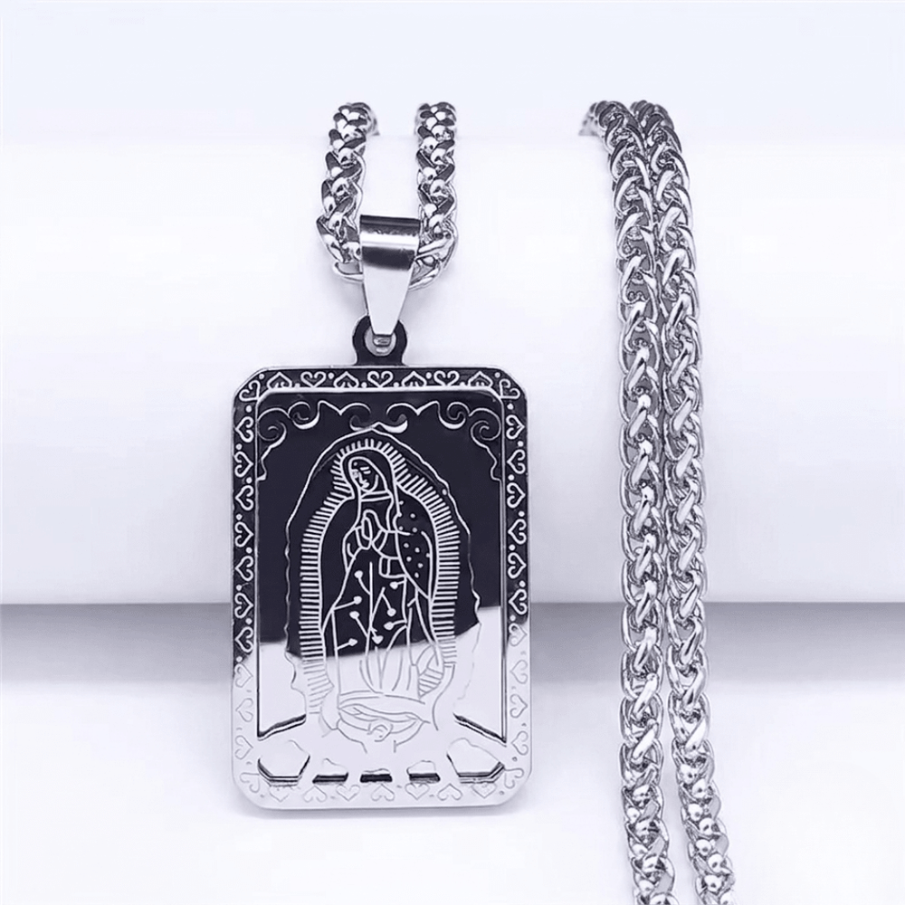 Our Lady of Guadalupe Scapular Medal Necklace — 18K Gold Plated Stainless Steel - JMJ Catholic Productsvariant